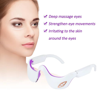 3-in-1 Electric Eye Massager with High-Frequency Vibration, Pulse Electrotherapy & Infrared Heat Compress