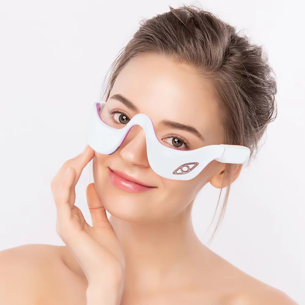 3-in-1 Electric Eye Massager with High-Frequency Vibration, Pulse Electrotherapy & Infrared Heat Compress