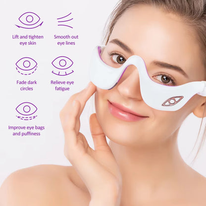 3-in-1 Electric Eye Massager with High-Frequency Vibration, Pulse Electrotherapy & Infrared Heat Compress