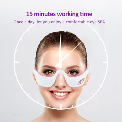 3-in-1 Electric Eye Massager with High-Frequency Vibration, Pulse Electrotherapy & Infrared Heat Compress