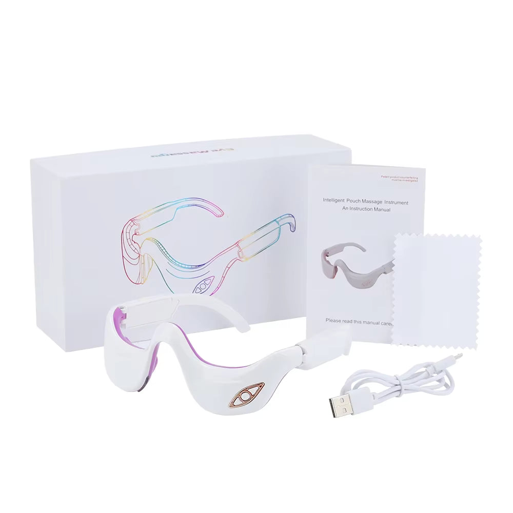 3-in-1 Electric Eye Massager with High-Frequency Vibration, Pulse Electrotherapy & Infrared Heat Compress